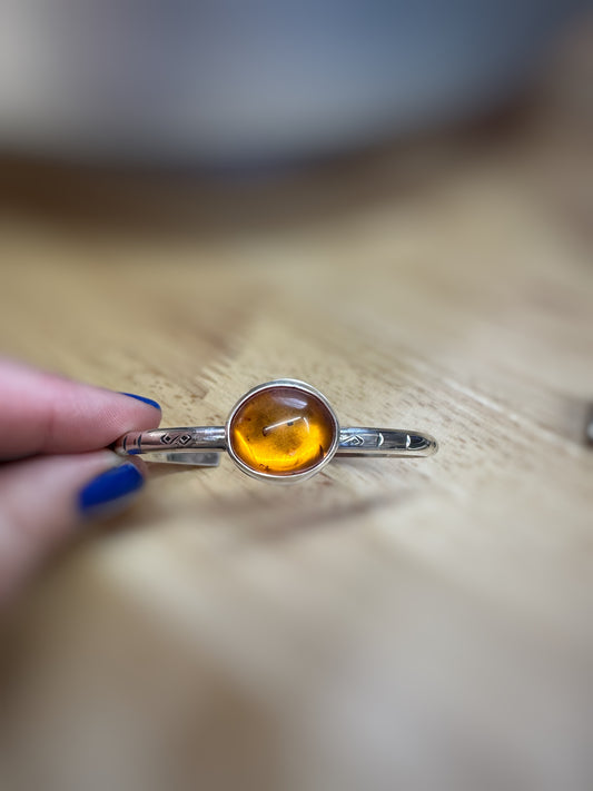 Baltic Amber Stamped Cuff
