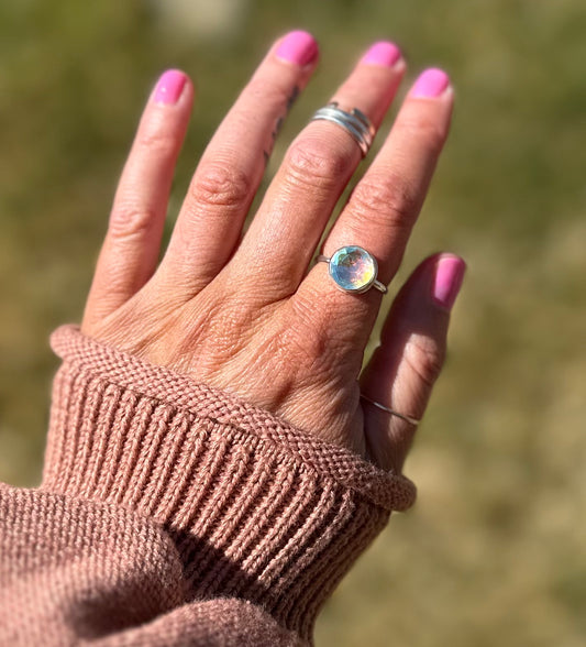 Rainbow Quartz Ring
